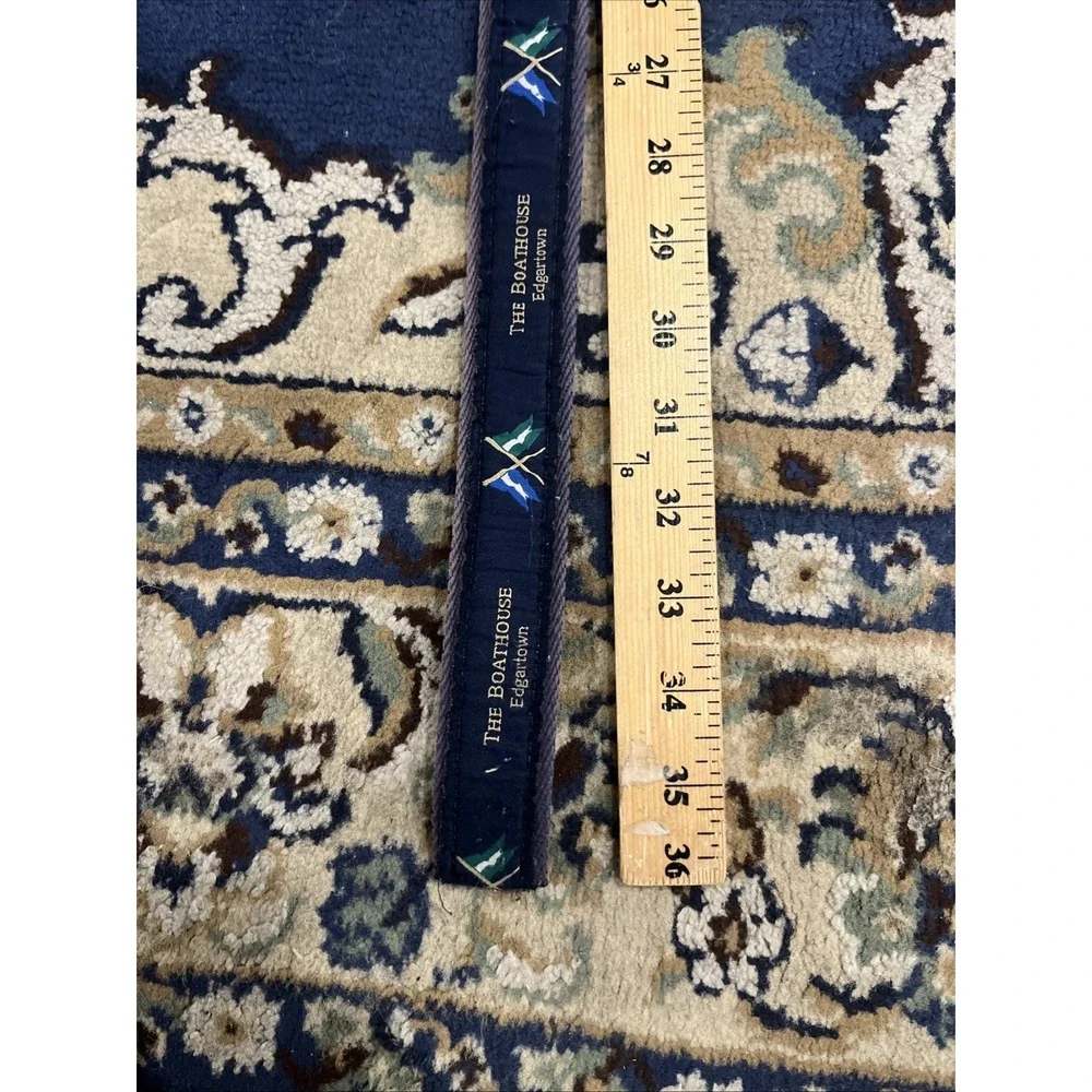VTG YRI Marthas Vineyard Boathouse Golf Belt Mens Small Canvas  D-Ring USA Flags